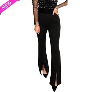 🆕 NWT Old Navy Split Hem Black Pixie Pants Size 14 🧚🖤